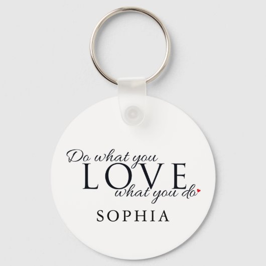 Gepersonaliseerde Inspirerende Spreuk Sleutelhanger (Voorkant)
