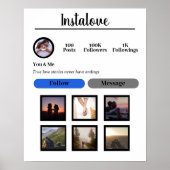 Gepersonaliseerde Instagram feed Fotocollage, wall Poster (Voorkant)