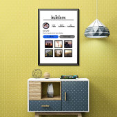 Gepersonaliseerde Instagram feed Fotocollage, wall Poster