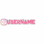 Gepersonaliseerde Instagram naam Vinyl Decal Sticker (Voorkant)