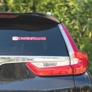 Gepersonaliseerde Instagram naam Vinyl Decal Sticker