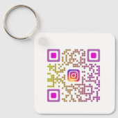 Gepersonaliseerde Instagram QR-code Sleutelhanger (Voorkant)