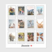 Gepersonaliseerde Instant Film 12 Foto Sticker (Vel)
