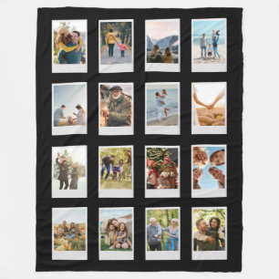 Gepersonaliseerde Instant Film 16 Fotocollage Fleece Deken