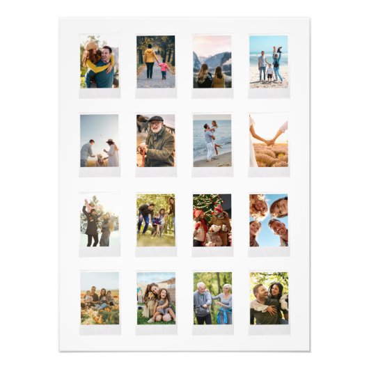 Gepersonaliseerde Instant Film 16 Fotocollage Foto Afdruk (Voorkant)
