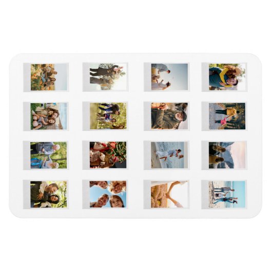 Gepersonaliseerde Instant Film 16 Fotocollage Magneet (Horizontaal)