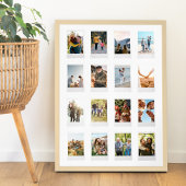 Gepersonaliseerde Instant Film 16 Fotocollage Poster