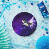 Gepersonaliseerde inter-galactische ruimtevaartpar papieren bordje (Feest)