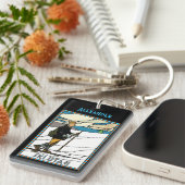 Gepersonaliseerde  interlandskeuk Ski Utah Sleutelhanger (Voorkant Rechts)