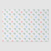 Gepersonaliseerde Internationale Kerstboom & Wens Tissuepapier (Voorkant)