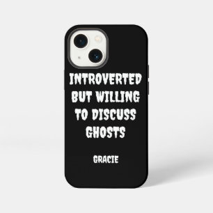 Gepersonaliseerde Introverte Ghost iPhone 13 Mini Hoesje
