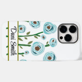 Gepersonaliseerde iPhone 14 Pro Max hoesje bloemen (Achterkant (horizontaal))