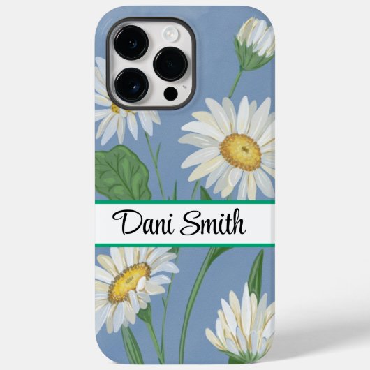 Gepersonaliseerde iPhone 14 Pro Max hoesje bloemen (Achterkant)