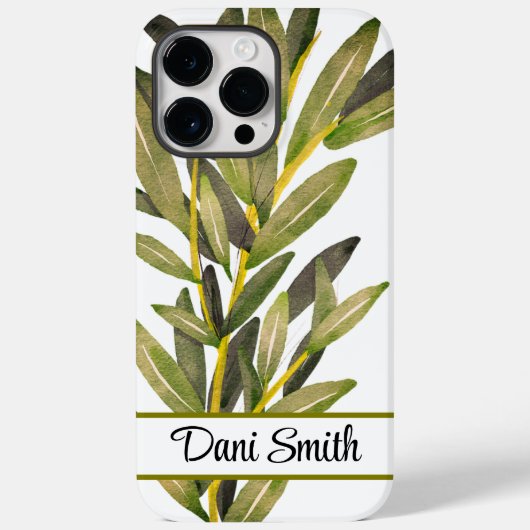 Gepersonaliseerde iPhone 14 Pro Max hoesje bloemen (Achterkant)