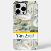 Gepersonaliseerde iPhone 14 Pro Max hoesje zwanen (Achterkant)