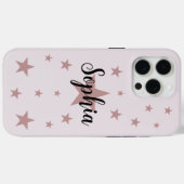 Gepersonaliseerde iPhone 15 Pro Max Hoesje – Roze  (Achterkant (horizontaal))