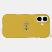 Gepersonaliseerde iPhone 16 Hoesje met naam en Ini (Achterkant (horizontaal))