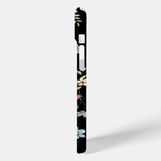 Gepersonaliseerde iPhone Case met Delicate Floral  (Achterkant / Links)