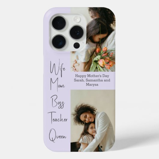 Gepersonaliseerde iPhone Case met Fotocollage | Te (Achterkant)
