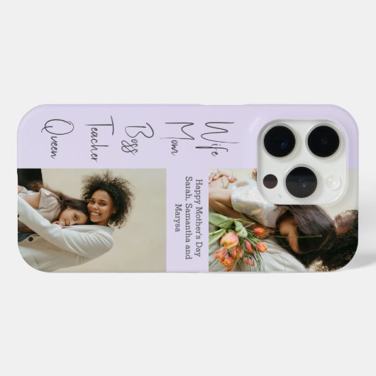 Gepersonaliseerde iPhone Case met Fotocollage | Te (Achterkant (horizontaal))