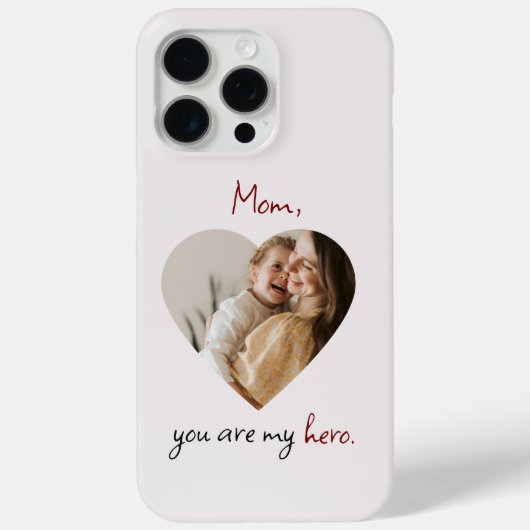 Gepersonaliseerde iPhone Case voor Mom Hero (Achterkant)