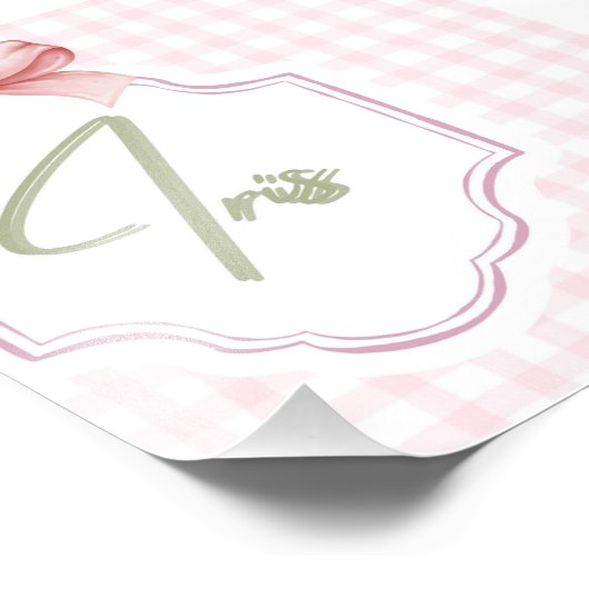 Gepersonaliseerde Iris Baby Meisje Kwekerij Art Pi Foto Afdruk (Hoek)