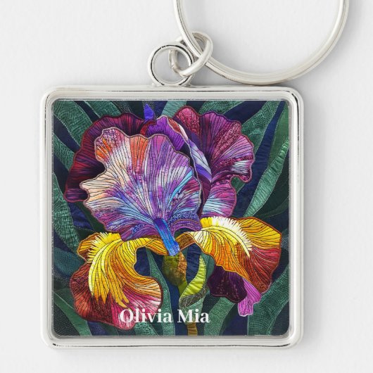 Gepersonaliseerde iris sleutelhanger (Voorkant)
