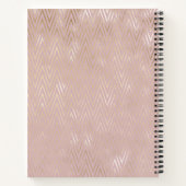 Gepersonaliseerde iriserende goud & blush notitieboek (Achterkant)