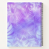 Gepersonaliseerde iriserende pastelpalm notitieboek (Achterkant)