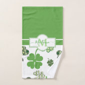 Gepersonaliseerde Irish Green Clover St Patrick's Bad Handdoek (Handdoek)