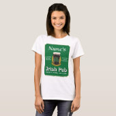 Gepersonaliseerde Irish Pub Babydoll T-shirt (Voorkant volledig)