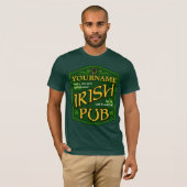 Gepersonaliseerde Irish Pub Sign T-shirts (Voorkant volledig)