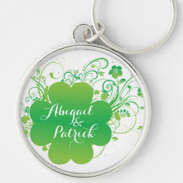 Gepersonaliseerde Irish Shamrock Sleutelhanger