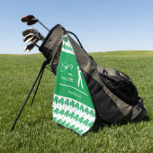 Gepersonaliseerde IRISH SHAMROCK Swing To The Lord Golfhanddoek (Groen)