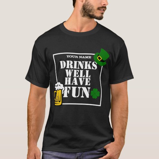 Gepersonaliseerde irish st. patricks day t-shirt (Voorkant)