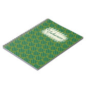 Gepersonaliseerde Irish Tartan Heart Design Notitieboek (Linkerzijde)
