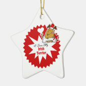 Gepersonaliseerde Irish Terrier Keepomwille Orname Keramisch Ornament (Links)