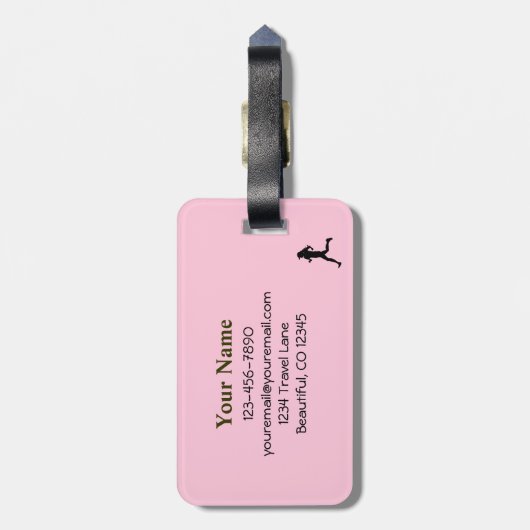 Gepersonaliseerde iRun rond humoristisch Bagagelab Bagagelabel (Achterkant verticaal)