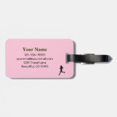 Gepersonaliseerde iRun rond humoristisch Bagagelab Bagagelabel (Achterkant horizontaal)