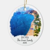 Gepersonaliseerde Ischia Ornament, Italië Gift Keramisch Ornament (Links)