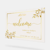 Gepersonaliseerde islamitische bruiloft acryl teke acryl bord (Hoek)