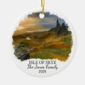 Gepersonaliseerde Isle of Skye Ornament, Schotland Keramisch Ornament (Voorkant)