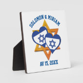 Gepersonaliseerde ISRAEL FLAG Joodse Valentijnsdag Fotoplaat (Voorkant)