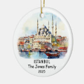 Gepersonaliseerde Istanboel Ornament, Turkije Keramisch Ornament (Links)