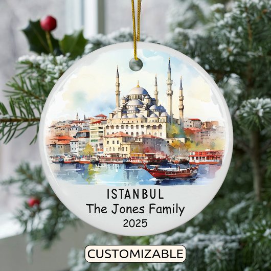 Gepersonaliseerde Istanboel Ornament, Turkije Keramisch Ornament