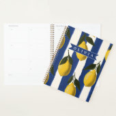 Gepersonaliseerde Italiaanse citroen gestreepte ku Planner (Display)