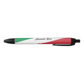 Gepersonaliseerde Italiaanse pen, Italiaanse vlag, Zwarte Inkt Pen (Bodem)