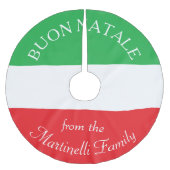 Gepersonaliseerde Italiaanse vlag Kerstboom Rok (Voorkant)