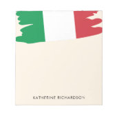 Gepersonaliseerde Italiaanse vlag Notitieblok (Voorkant)