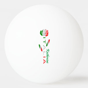 Gepersonaliseerde Italiaanse vlag Roze Pingpongbal